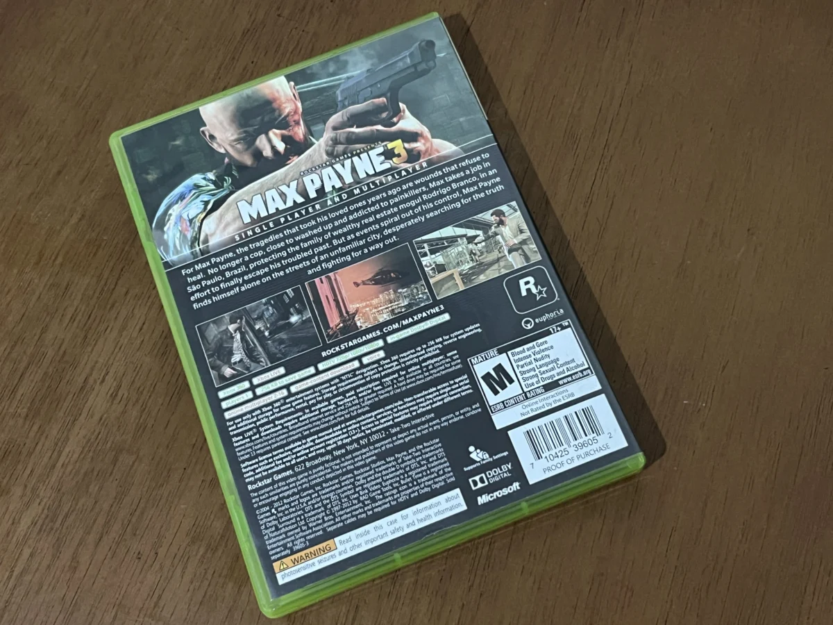 CX/ ORIGINAL MAX PAYNE 3! PARA XBOX 360! TOP! - Imagem 2