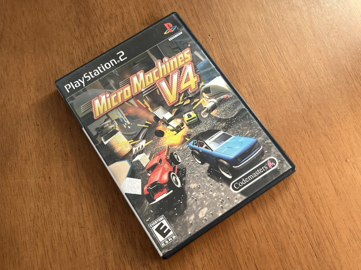 CX/ MICRO MACHINES V4 PLAYSTATION 2 ! ORIGINAL AMERICANO! BLACK LABEL – COMPLETO