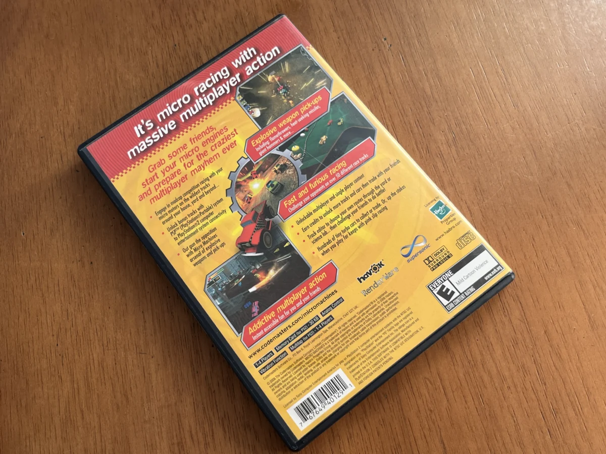 CX/ MICRO MACHINES V4 PLAYSTATION 2 ! ORIGINAL AMERICANO! BLACK LABEL – COMPLETO - Imagem 4