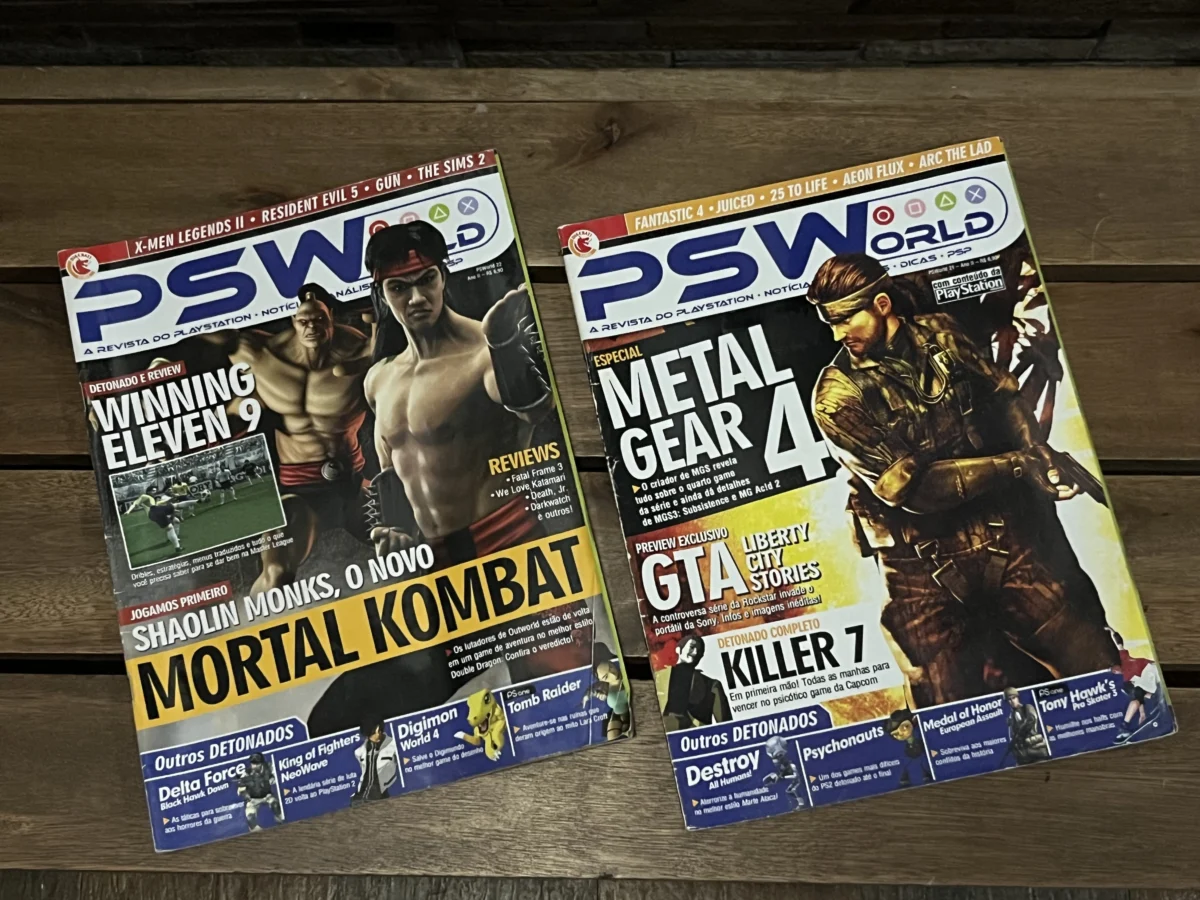 CX/ SÃO 2 REVISTAS GAMES ANTIGAS! 17,00 SEGUIDOS DE 5,00