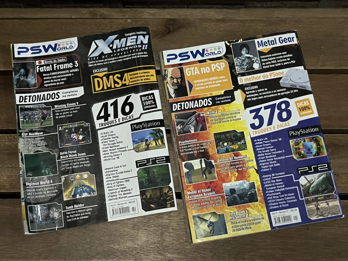 CX/ SÃO 2 REVISTAS GAMES ANTIGAS! 17,00 SEGUIDOS DE 5,00