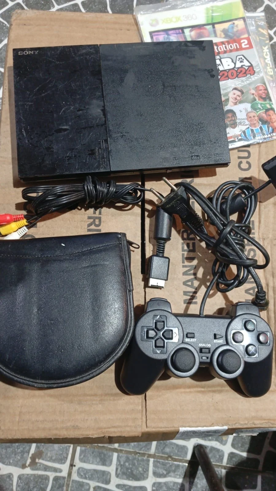CX/ PS2 SLIM LENDO 100%! E DESBLOQUEADO! 112,00 SEGUIDOS DE 23,00