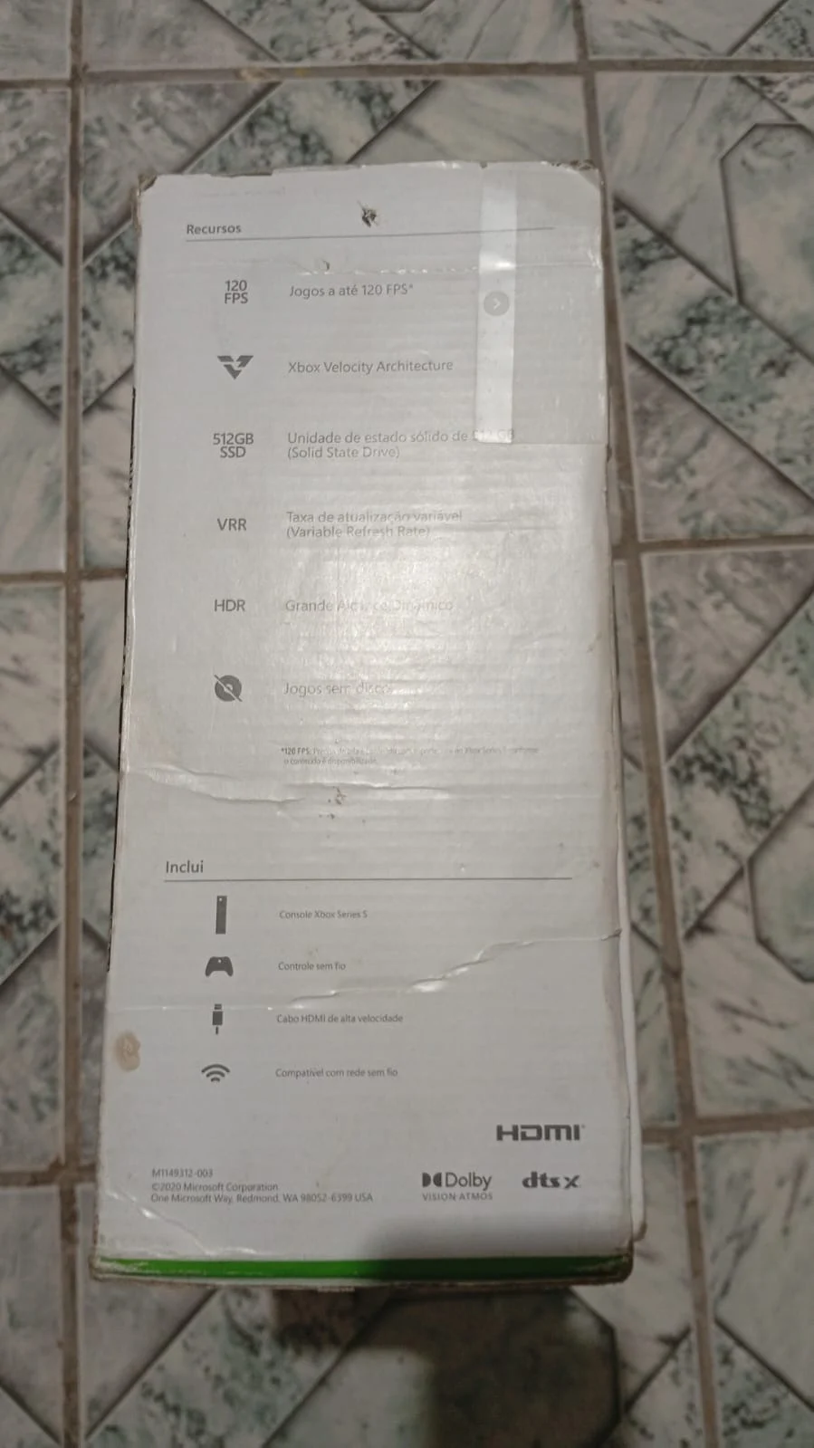 CX/ 1*******ov /CAIXA ORIGINAL XBOXONE SERIES S!   35,00 SEGUIDOS DE 7,00