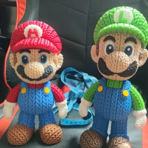 Turma do Mario em 3D tricotado 5 Persoangens