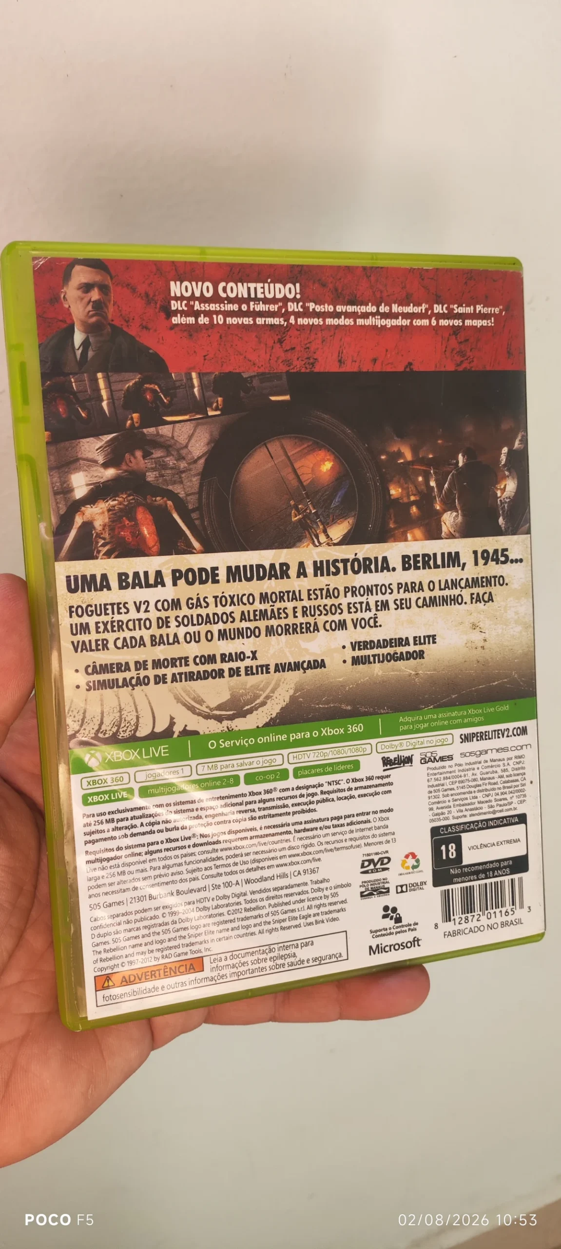 KF/ SNIPER ELITE XBOX 360 38,00 SEGUIDOS DE 7,00