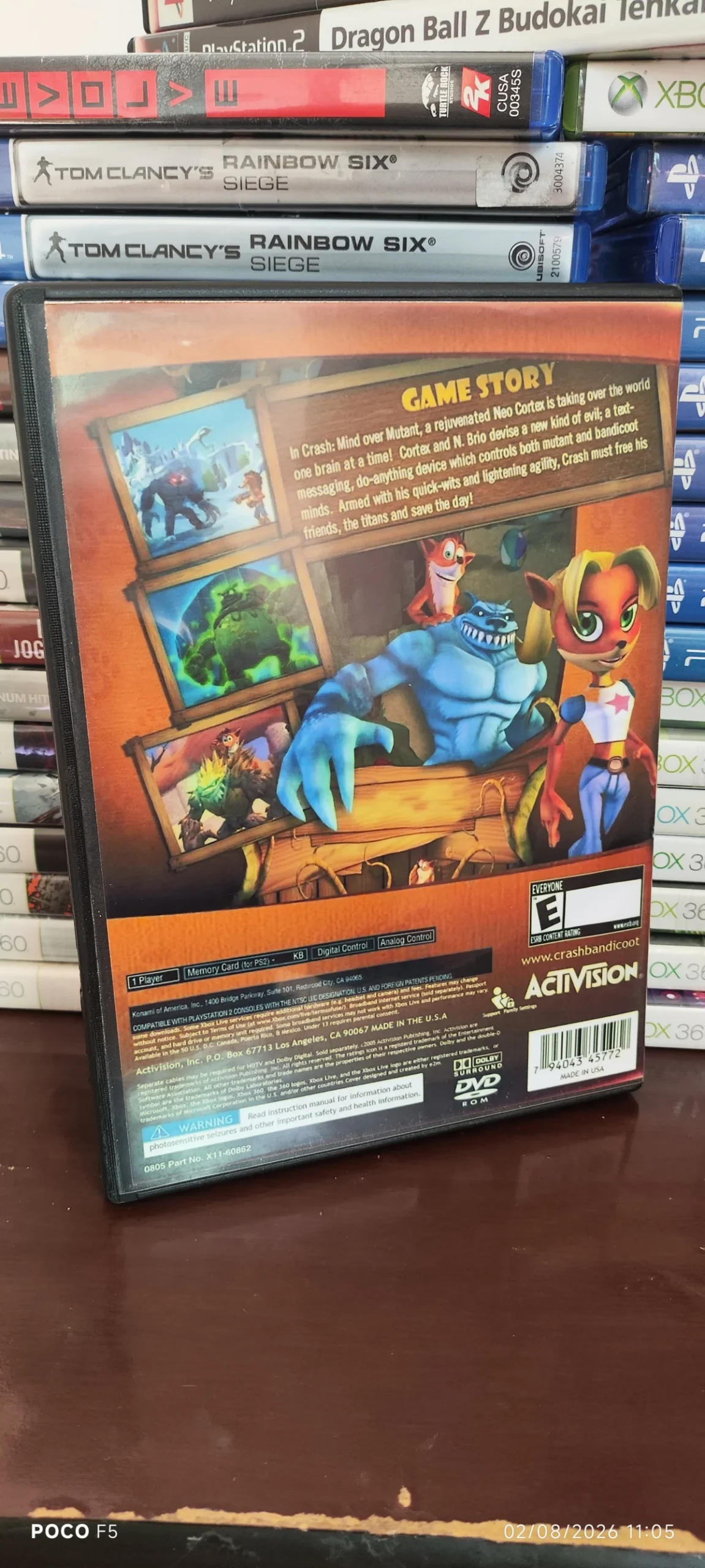 KF/ K******io /CRASH MIND PS2 17,00 SEGUIDOS DE 2,00