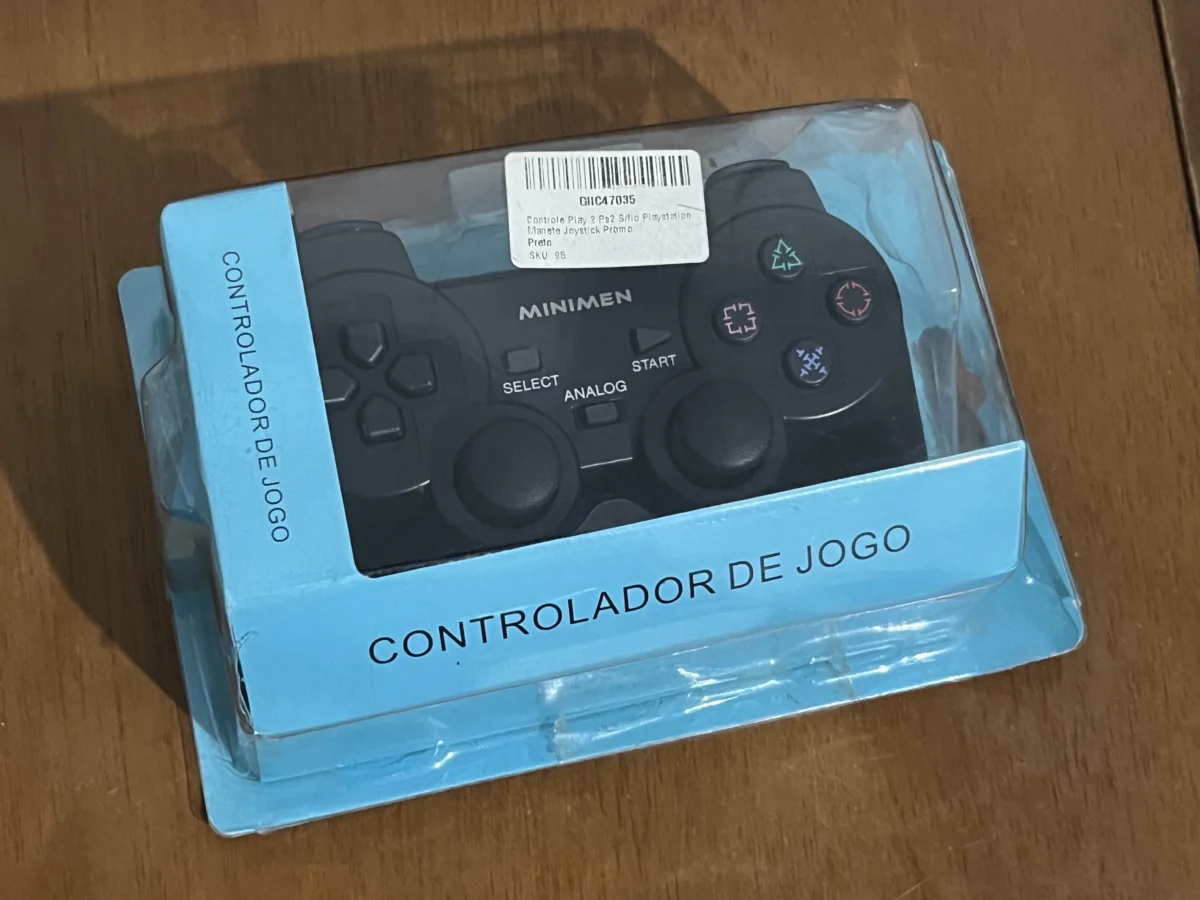 CX/ L*****ro M****do d* S**za /CONTROLE SEM FIO PS2! TOP! 20,00 SEGUIDOS DE 5,00