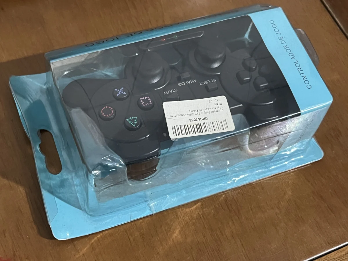 CX/ L*****ro M****do d* S**za /CONTROLE SEM FIO PS2! TOP! 20,00 SEGUIDOS DE 5,00