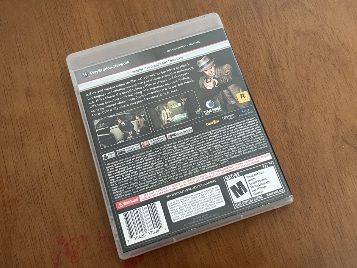 CX/ L.A. NOIRE!  PLAYSTATION 3! TOP!  1,00 SEGUIDOS DE 1,00