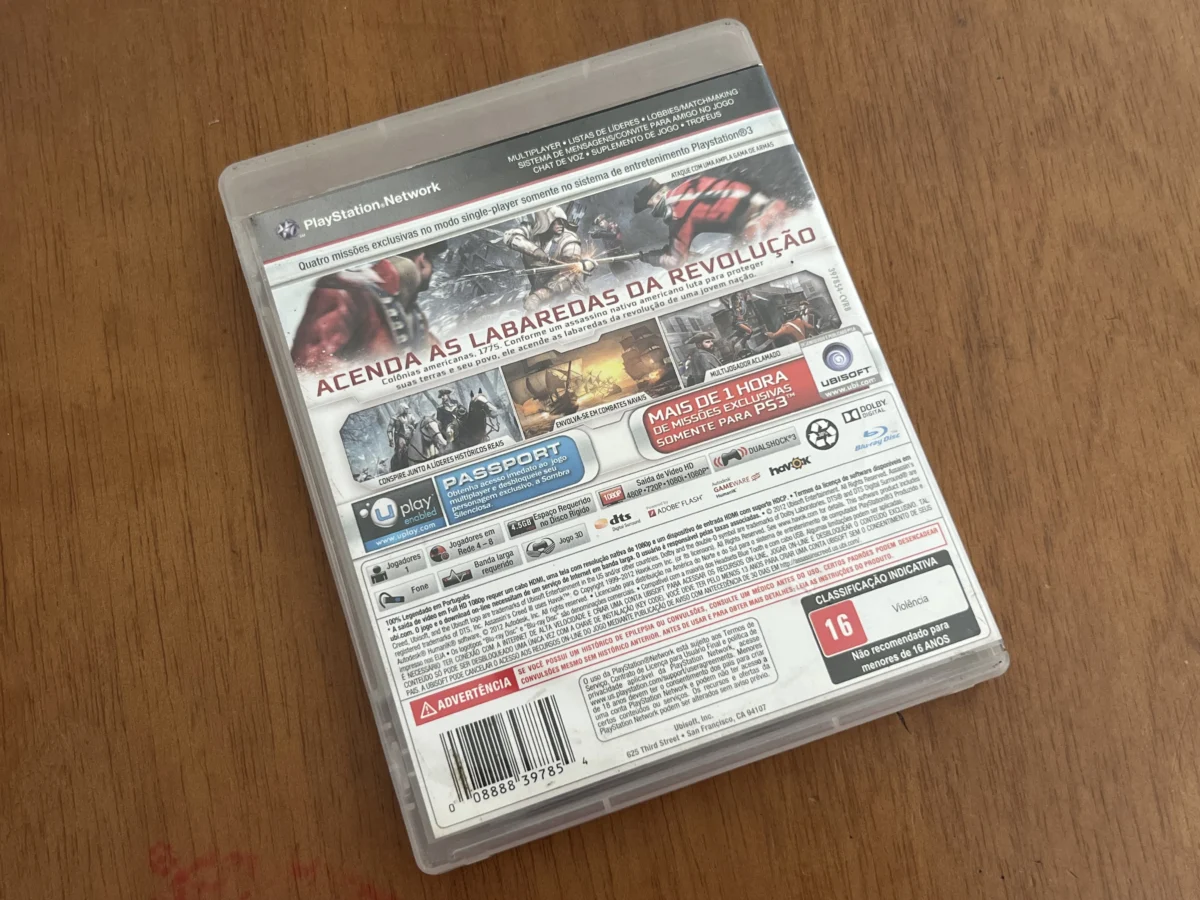 CX/ ASSASSIN’S CREED III PS3!  1,00 SEGUIDOS DE 1,00