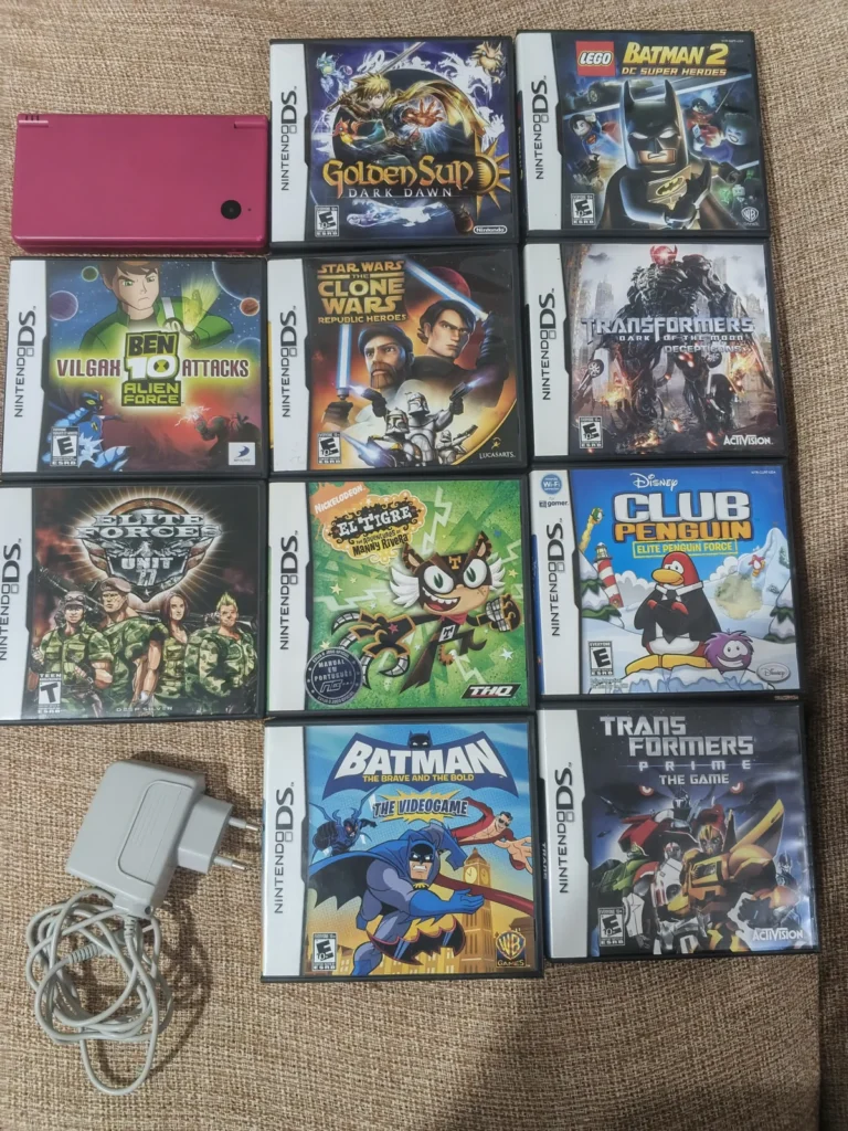 E7/ COLEÇÃO DSI ROSA + 10 JOGOS ORIGINAIS!  597,00 SEGUIDOS DE 20,00