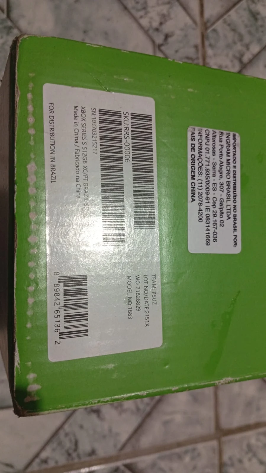 CX/ 1*******ov /CAIXA ORIGINAL XBOXONE SERIES S!   35,00 SEGUIDOS DE 7,00