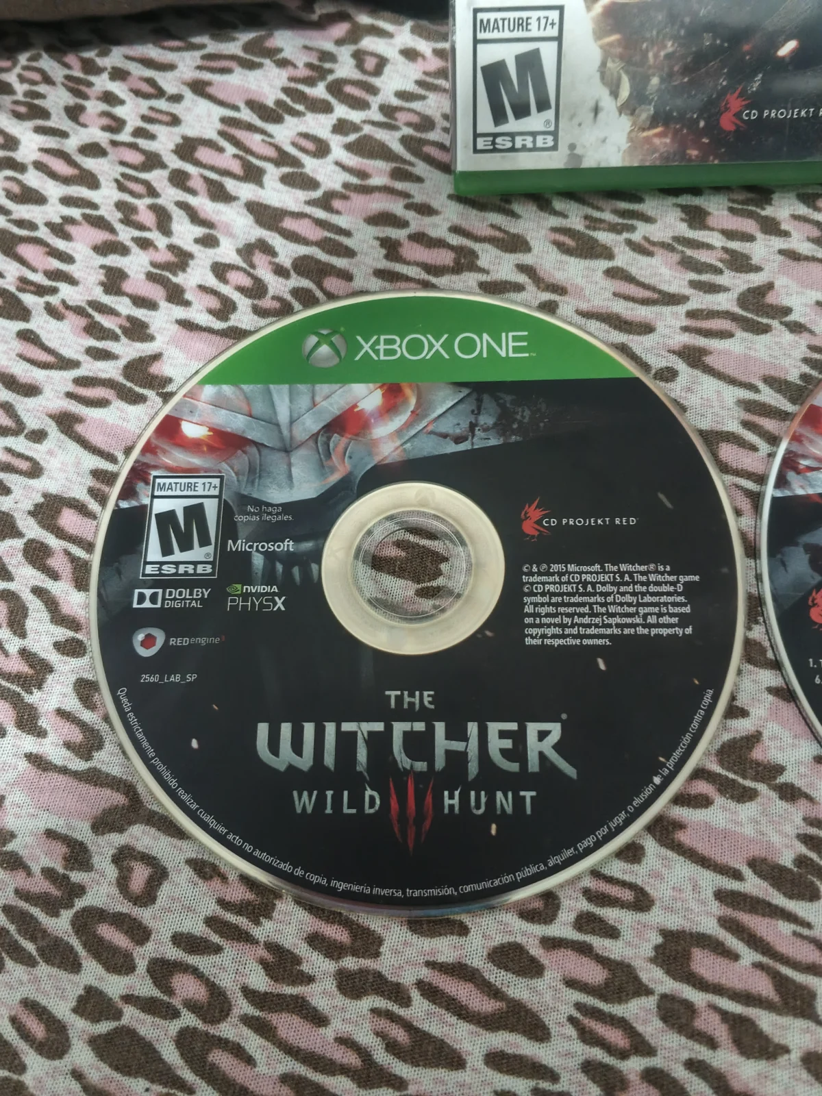 E7/ ORIGINAL THE WITCHER 3 XBOX ONE 59,00 SEGUIDOS DE 10,00