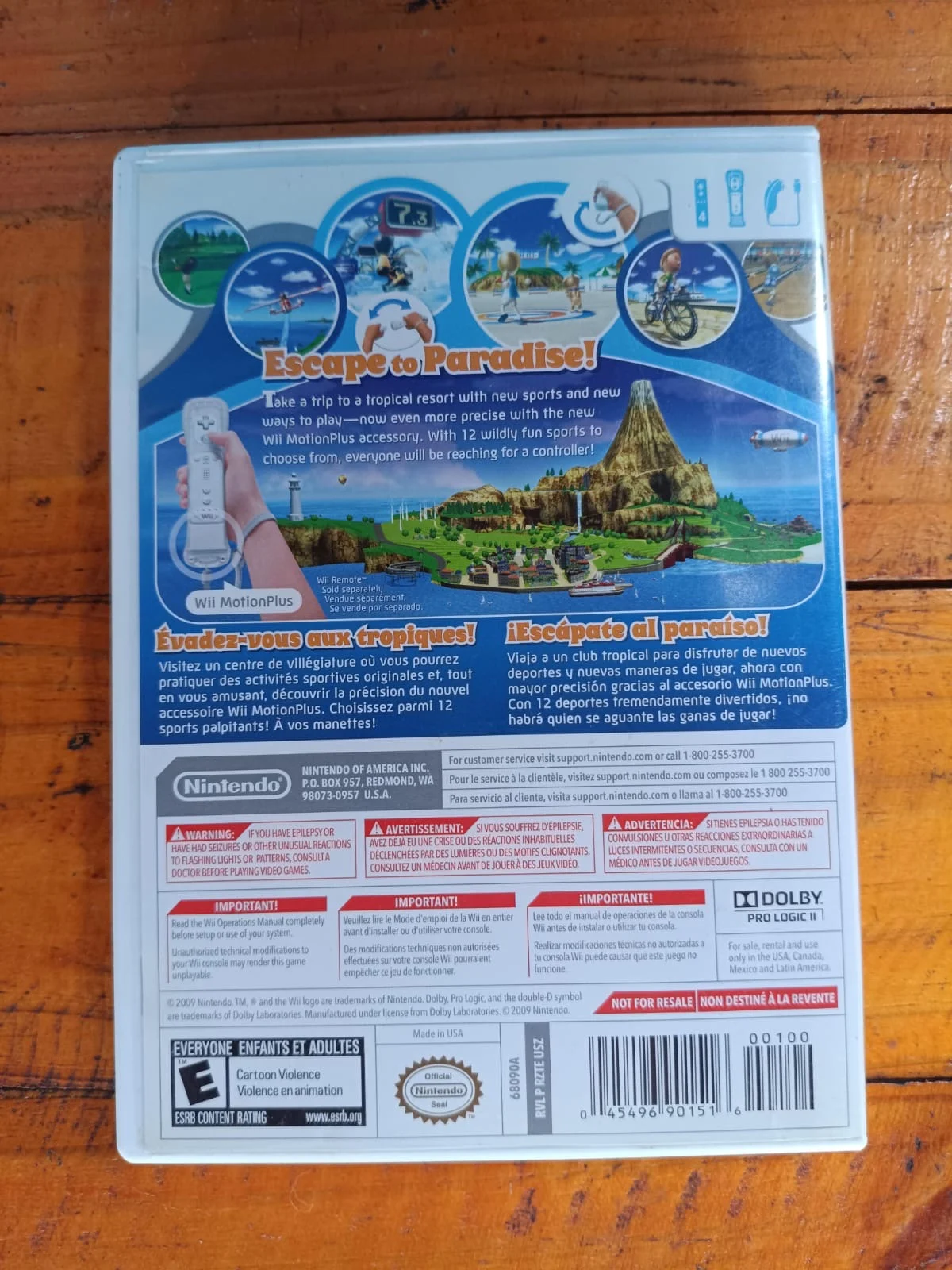 CX/ R***el S**ra /ORIGINAL! WII SPORTS RESORT! NINTENDO WII. 29,00 SEGUIDOS DE 5,00