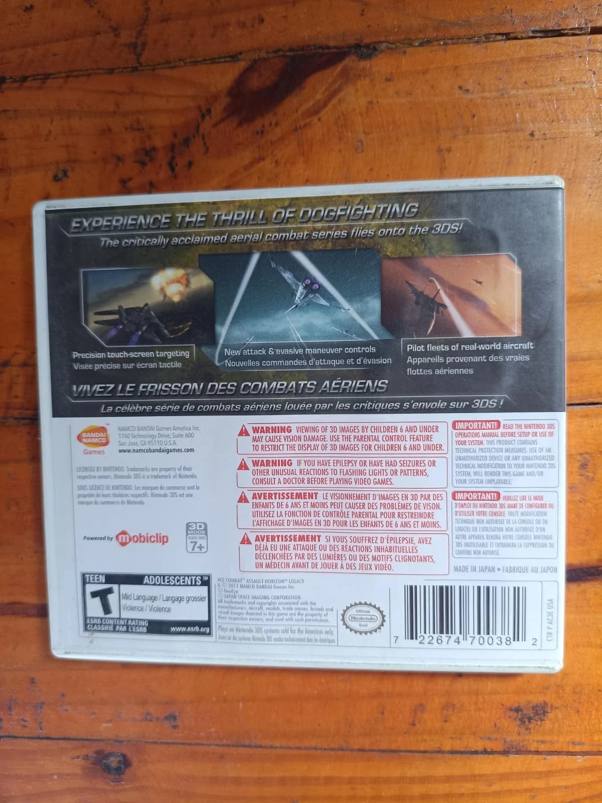 CX/ ORIGINAL 100%! ACE COMBAT: ASSAULT HORIZON LEGACY! 47,00 SEGUIDOS DE 10,00