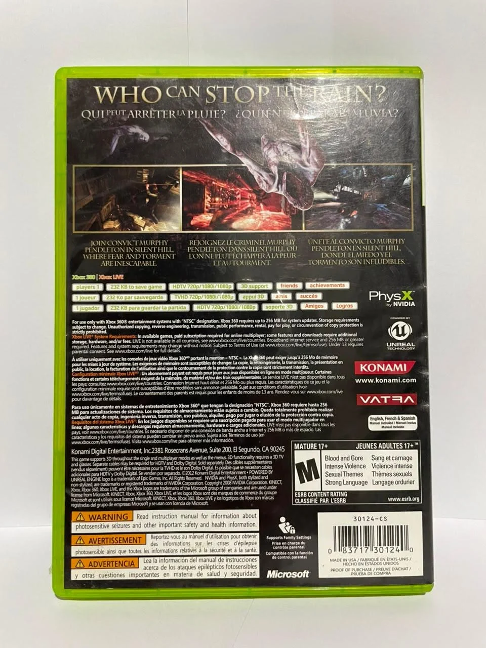 CX/ ORIGINAL! SILENT HILL: DOWNPOUR! TOP! 137,00 SEGUIDOS DE 20,00