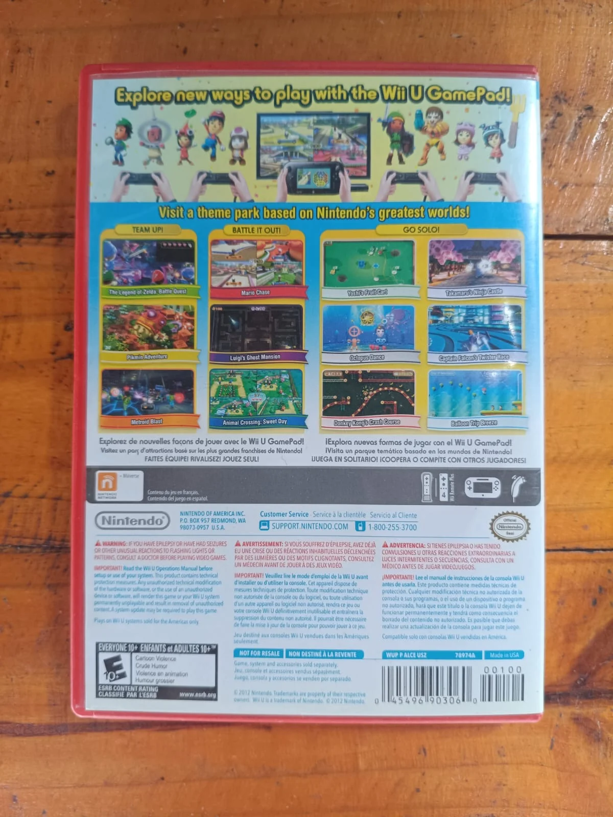 CX/ ORIGINAL! NINTENDO LAND!  NINTENDO WII U! 55,00 SEGUIDOS DE 8,00