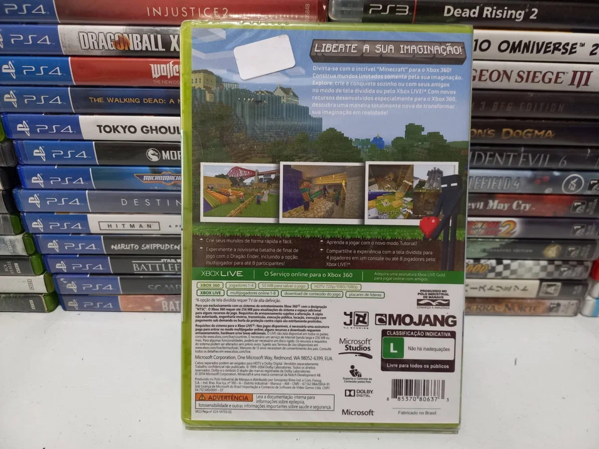 KF/ D*23 /MINECRAFT LACRADO XBOX 360 89,00 SEGUIDOS DE 9,00