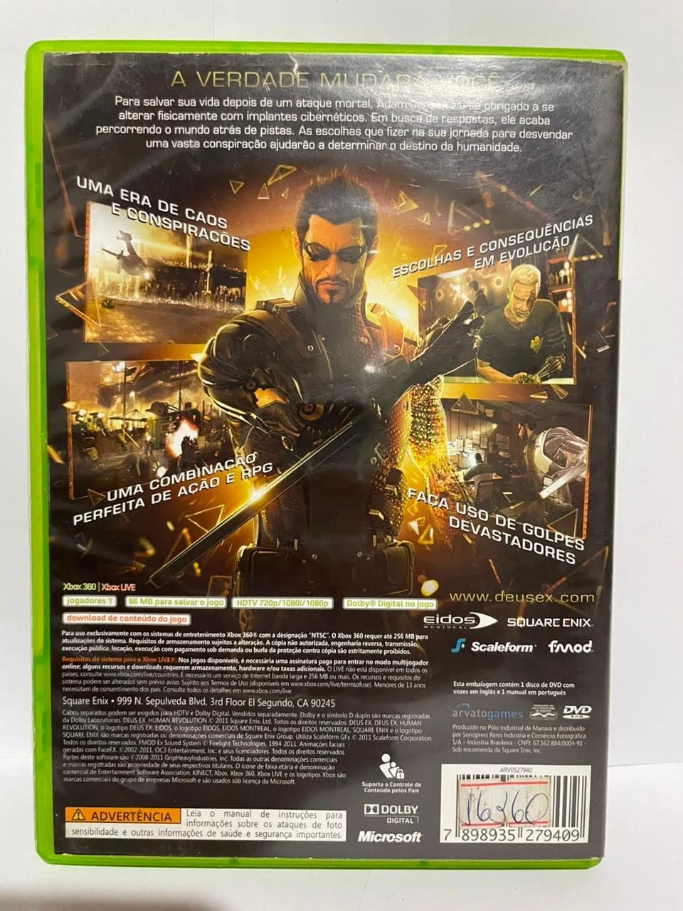 CX/ ORIGINAL! TOP! DEUS EX: HUMAN REVOLUTION! 38,00 SEGUIDOS DE 9,00