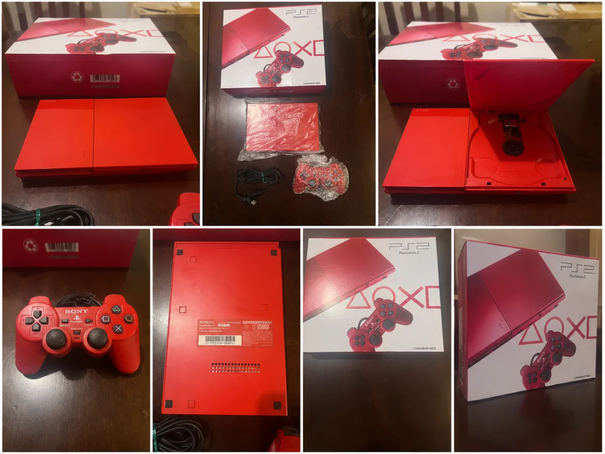 CX/ PLAYSTATION 2 SLIM CINNABAR RED — EDIÇÃO ESPECIAL — ORIGINAL!