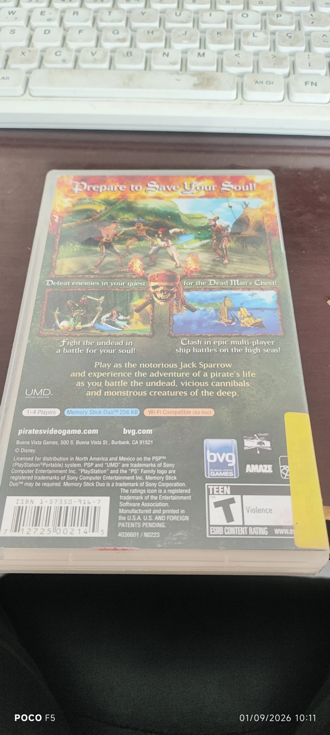 KF/ PIRATAS DO CARIBE ORIGINAL PSP 28,00 SEGUIDOS DE 6,00