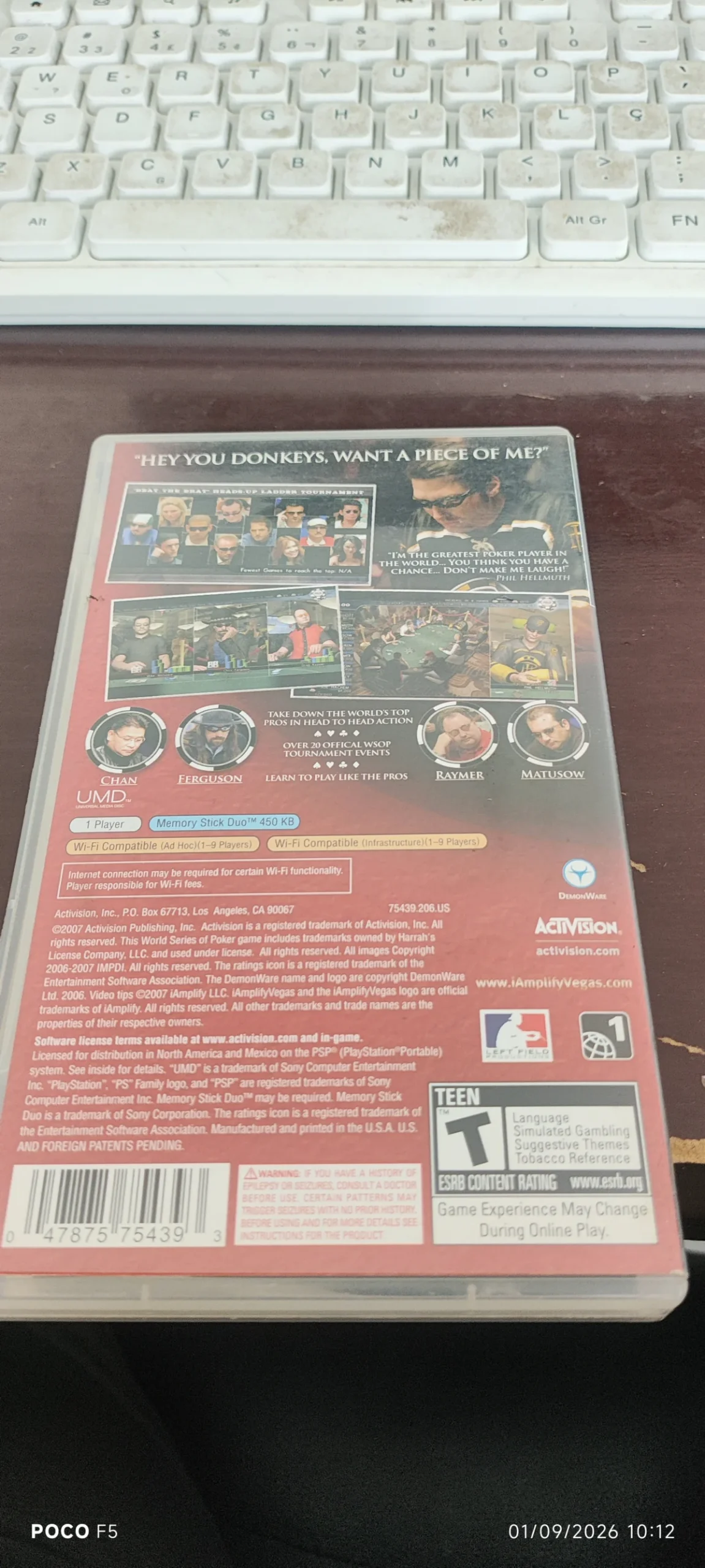KF/ WORLD POKER PSP ORIGINAL 19,00 SEGUIDOS DE 2,00