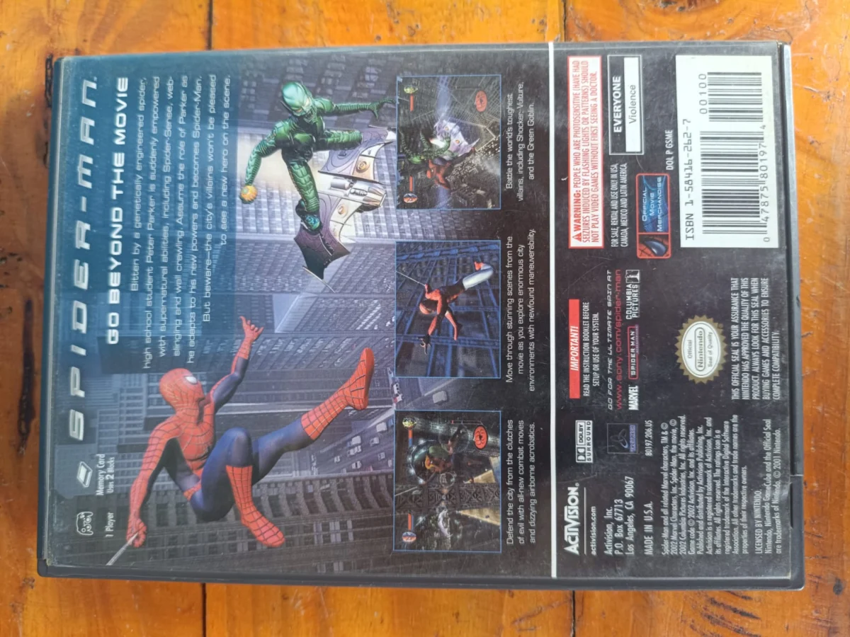 CX/ F******77 /JOGO ORIGINAL 100%! TOP! SPIDER-MAN! GAMECUBE! AMERICANO! 99,00 SEGUIDOS DE 19,00