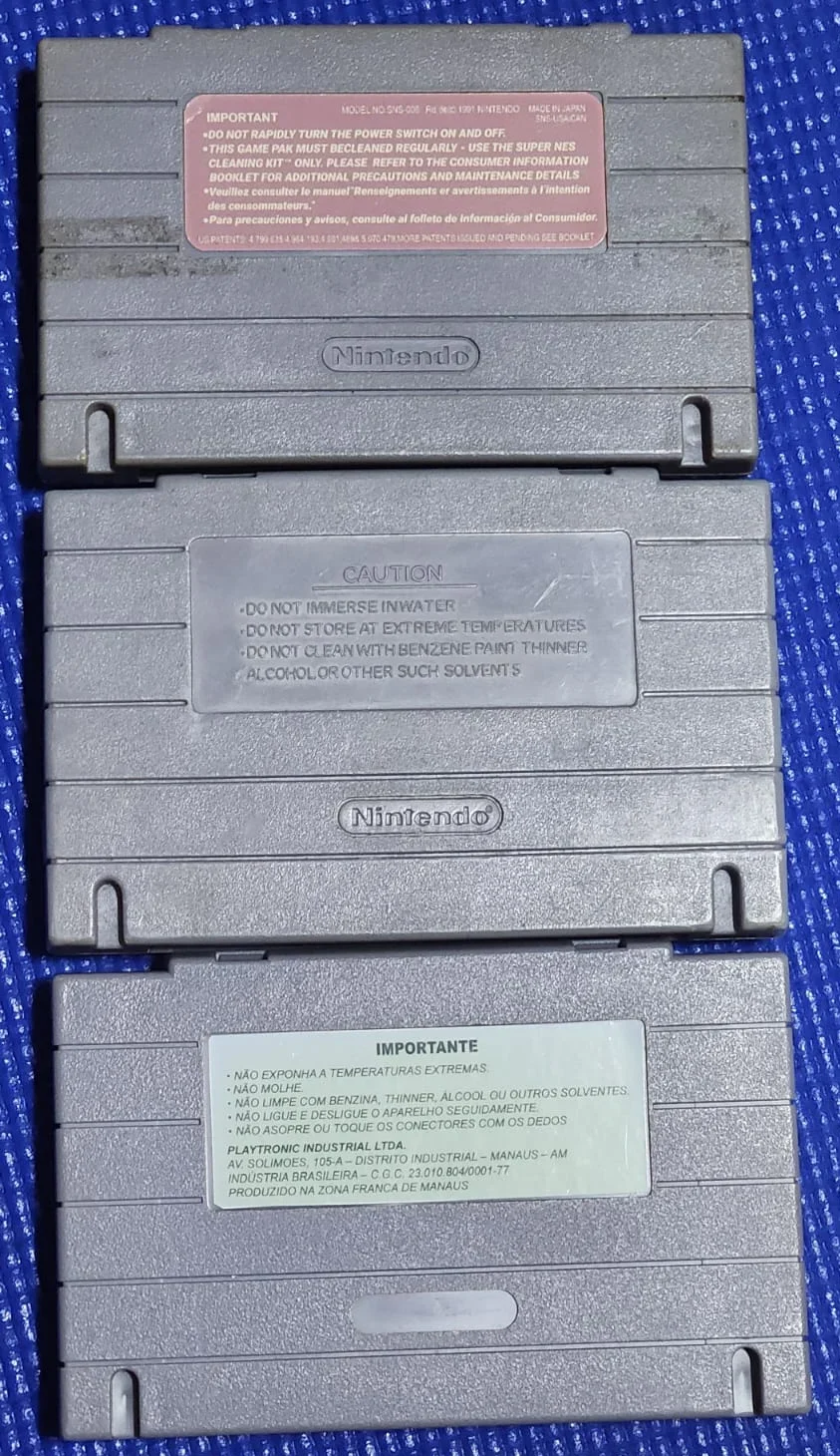 DN/ R*****DO /LOTE COM 3 JOGOS DE SNES 43,00 SEGUIDOS DE 7,00