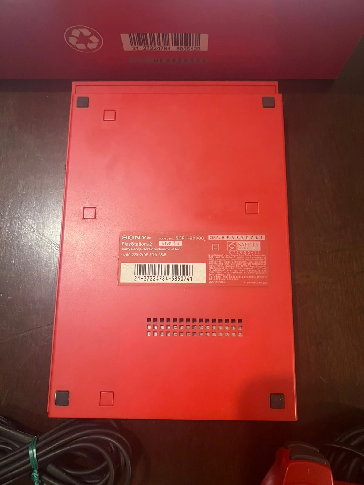 CX/ PLAYSTATION 2 SLIM CINNABAR RED — EDIÇÃO ESPECIAL — ORIGINAL! - Imagem 4