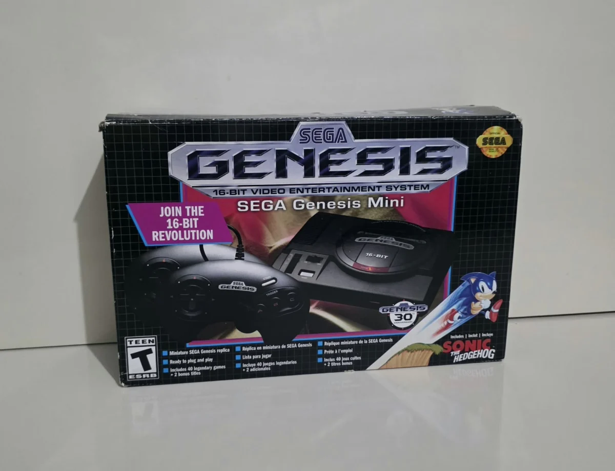 CX/ SEGA GENESIS MINI ORIGINAL! 100% OFICIAL SEGA – COM 2 CONTROLES!