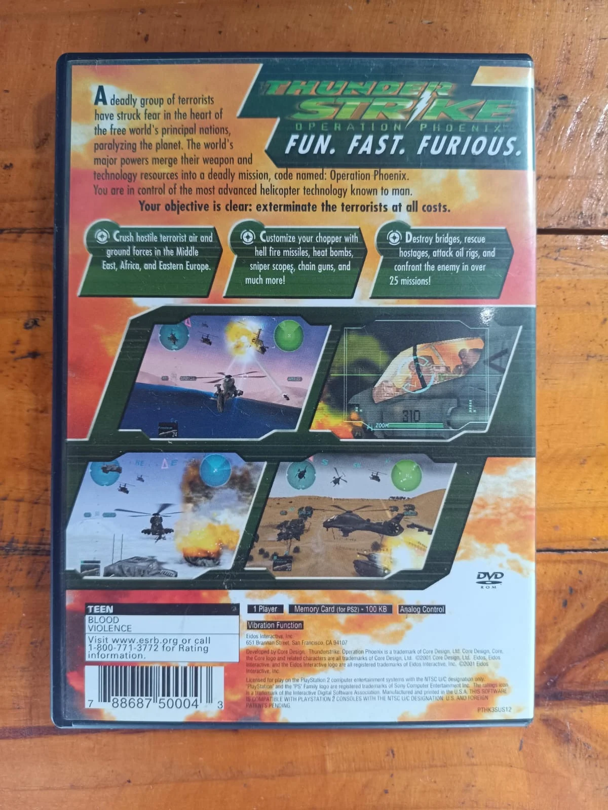 CX/ ORIGINAL! THUNDERSTRIKE: OPERATION PHOENIX! PS2! 58,00 SEGUIDOS DE 11,00