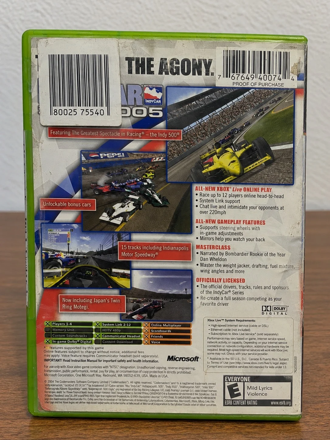 LJ/ ORIGINAL! INDYCAR SERIES 2005! XBOX CLÁSSICO! 77,00 SEGUIDOS DE 9,00