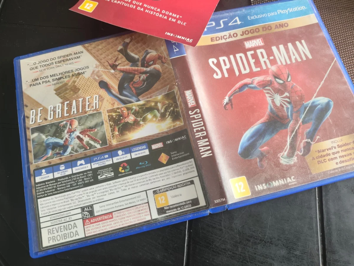 WA/ MARVEL’S SPIDER-MAN – EDIÇÃO JOGO DO ANO – PLAYSTATION 4! 39,00 SEGUIDOS DE 9,00