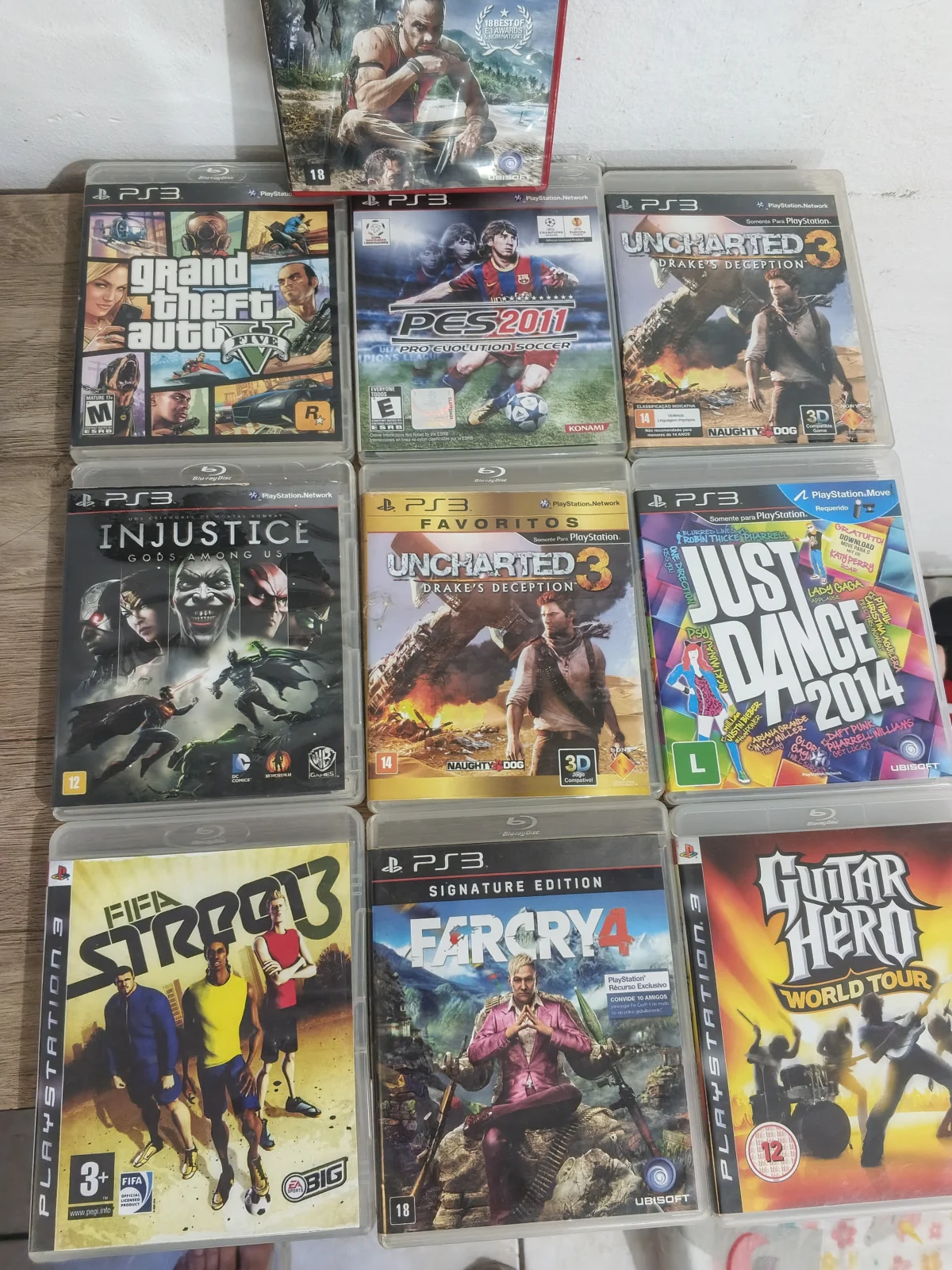 E7/ LOTE 10 JOGOS PS3 223,00 SEGUIDOS DE 20,00