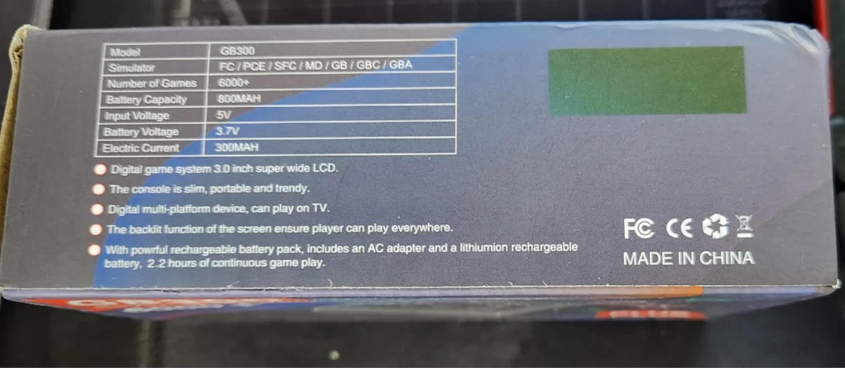 DN/ S*R /GB300 CONSOLE PORTÁTIL 6.000 JOGOS 42,00 SEGUIDOS DE 9,00