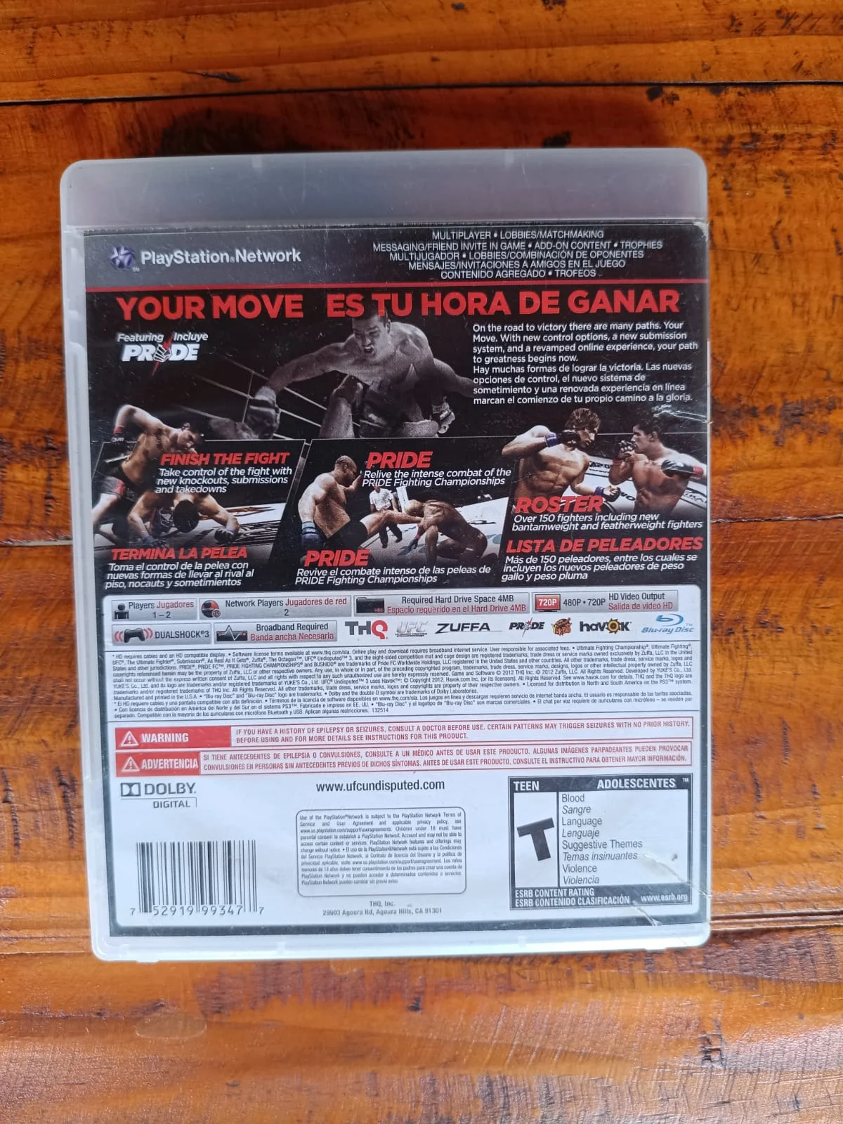 GM/ UFC UNDISPUTED 3 PARA PS3 ORIGINAL! TOP! 10,00 SEGUIDOS DE 5,00