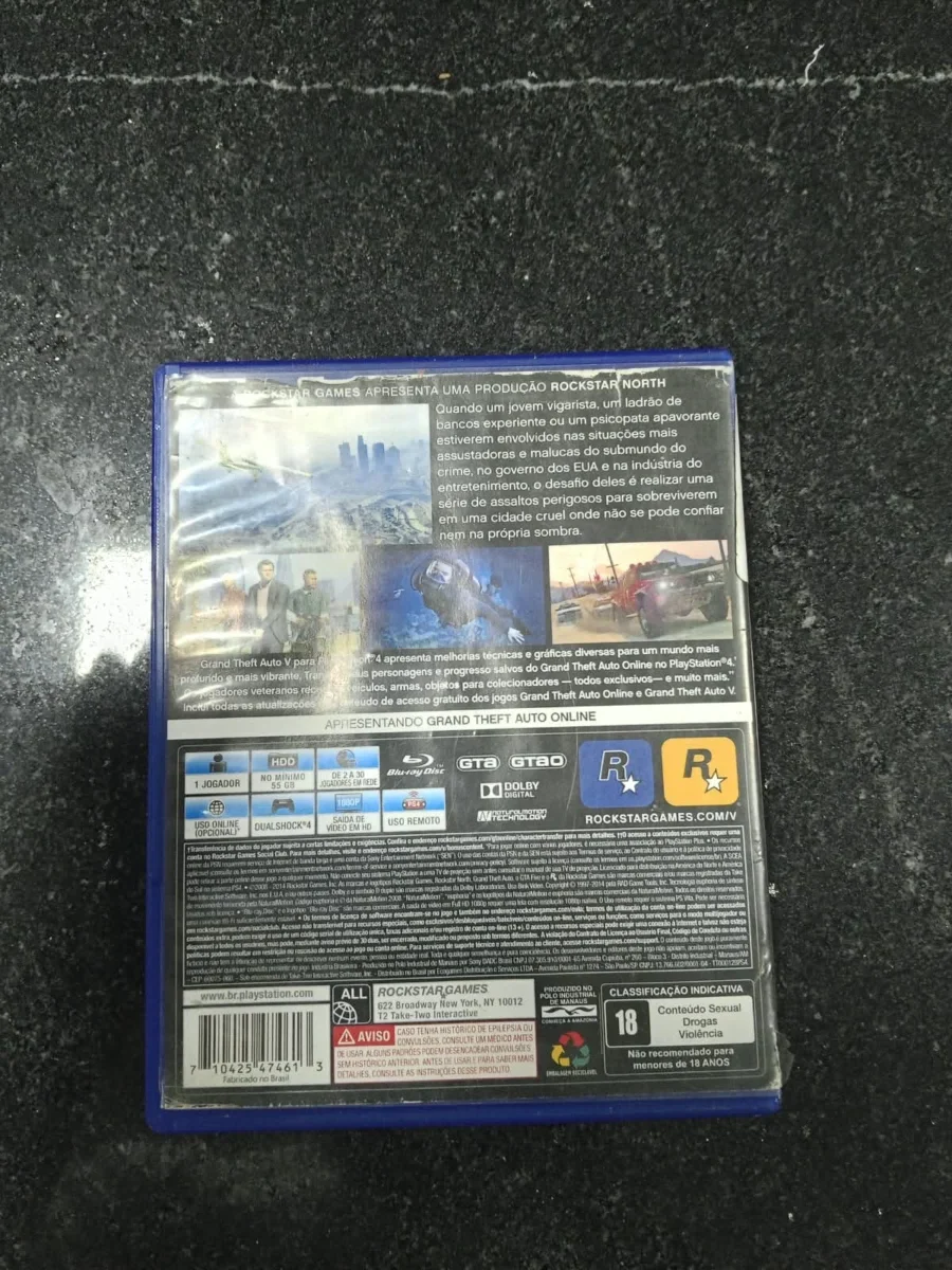 TA/ GRAND THEFT AUTO V! GTA 5! PLAYSTATION 4! TOP! 47,00 SEGUIDOS DE 9,00