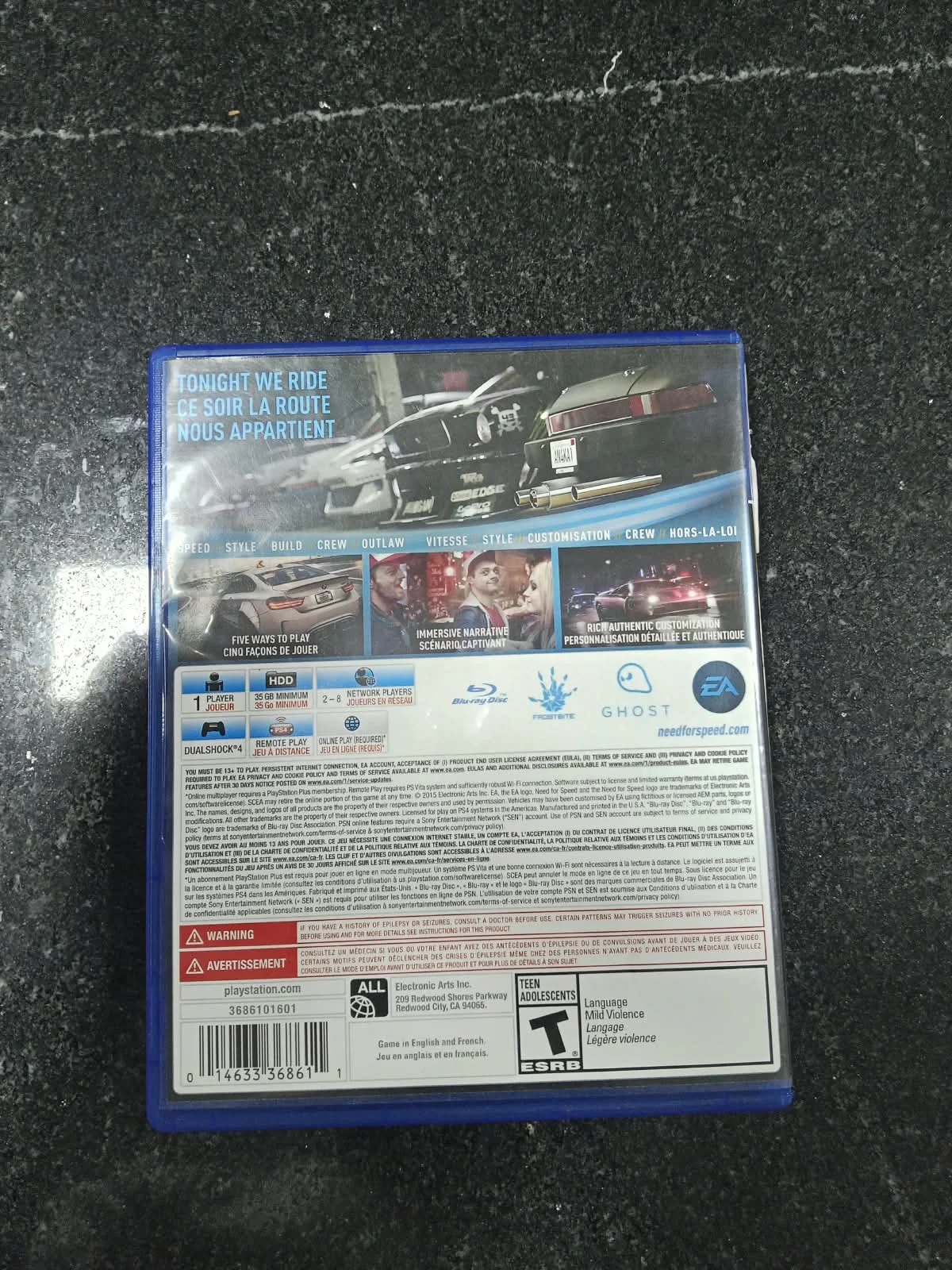 TA/ TOP! NEED FOR SPEED – PLAYSTATION 4! SONY!  39,00 SEGUIDOS DE 10,00